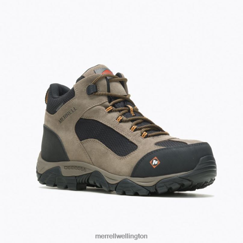 Moab Onset Mid Waterproof Comp Toe Work Boot (J099511) Merrell Men 8VV6P434 Shoes Walnut