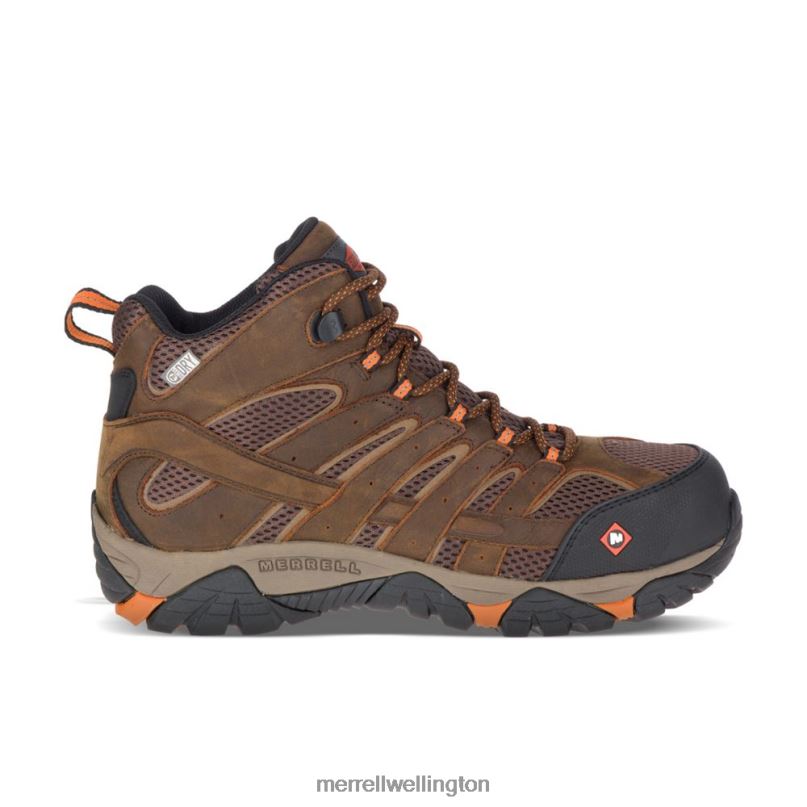 Moab Vertex Mid Waterproof Comp Toe Work Boot (J11617) Merrell Men 8VV6P651 Shoes Clay