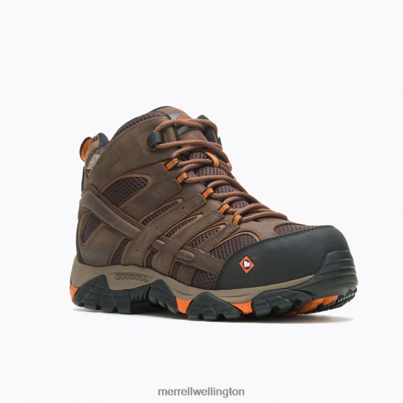 Moab Vertex Mid Waterproof Comp Toe Work Boot (J11617) Merrell Men 8VV6P651 Shoes Clay