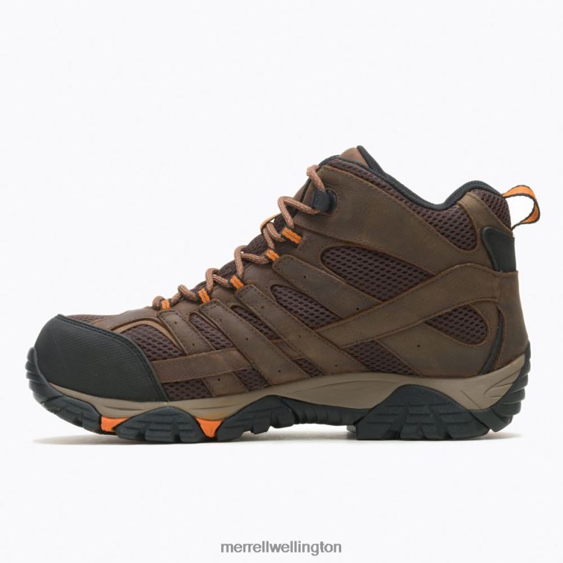 Moab Vertex Mid Waterproof Comp Toe Work Boot (J11617) Merrell Men 8VV6P651 Shoes Clay