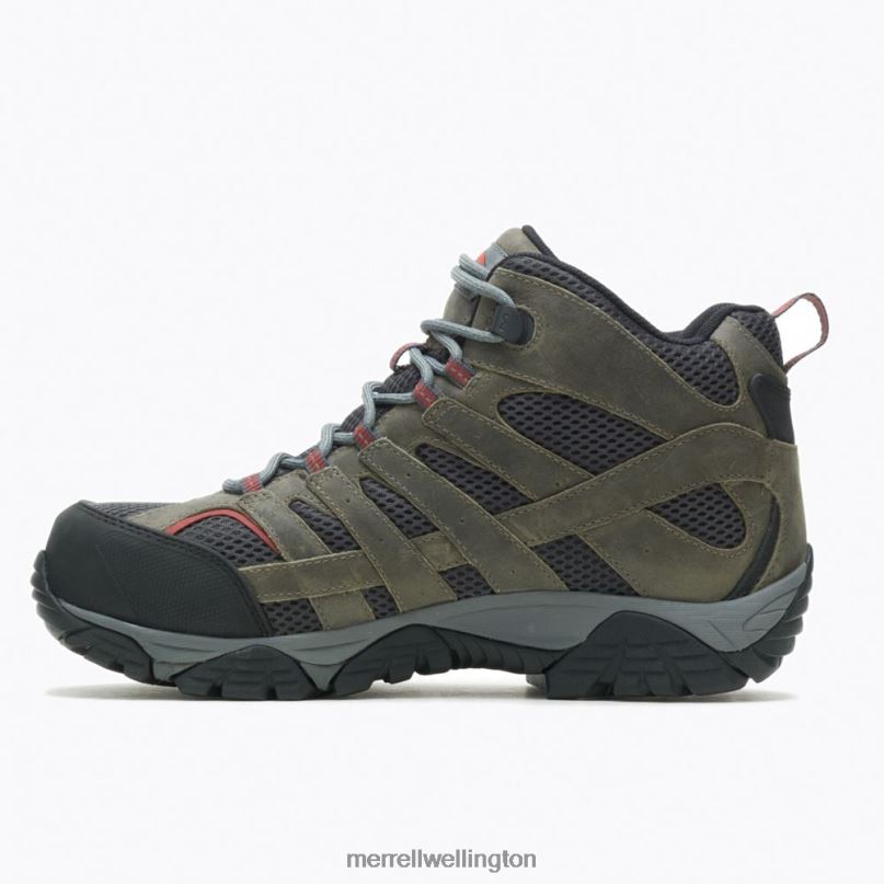 Moab Vertex Mid Waterproof Comp Toe Work Boot Wide Width (J11515W) Merrell Men 8VV6P620 Shoes Pewter