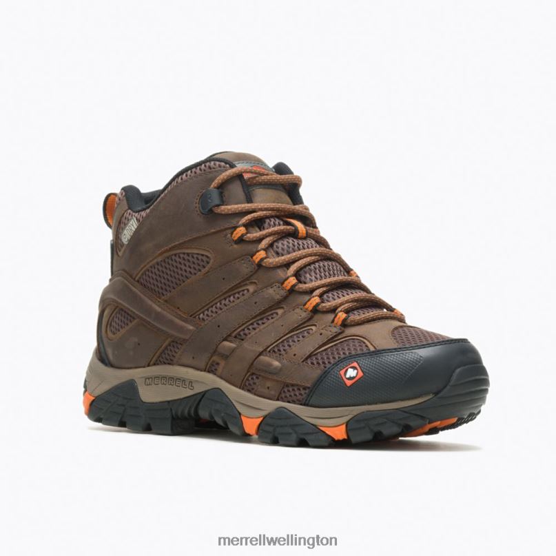 Moab Vertex Mid Waterproof SR Work Boot Wide Width (J31239W) Merrell Men 8VV6P389 Shoes Clay