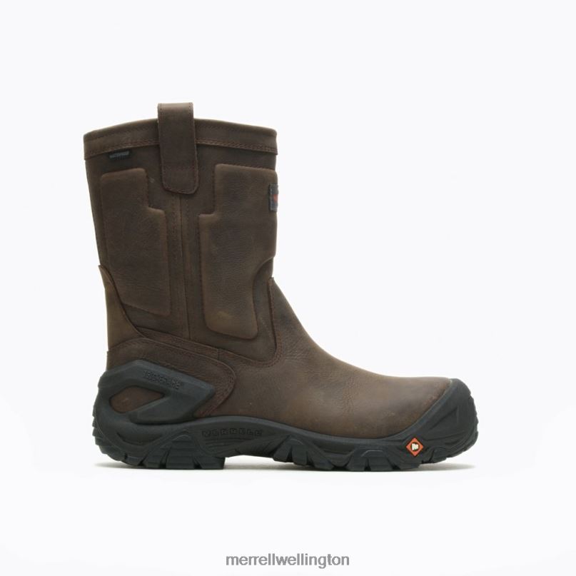 Strongfield Leather Pull On Waterproof Comp Toe Work Boot (J099315) Merrell Men 8VV6P452 Shoes Espresso
