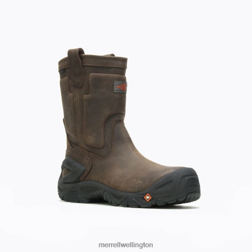 Strongfield Leather Pull On Waterproof Comp Toe Work Boot (J099315) Merrell Men 8VV6P452 Shoes Espresso