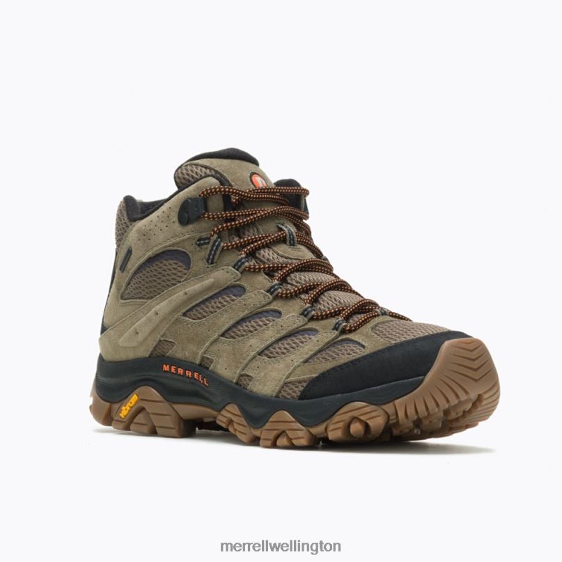 Moab 3 Mid Waterproof Wide Width (J036549W) Merrell Men 8VV6P218 Shoes Olive/Gum