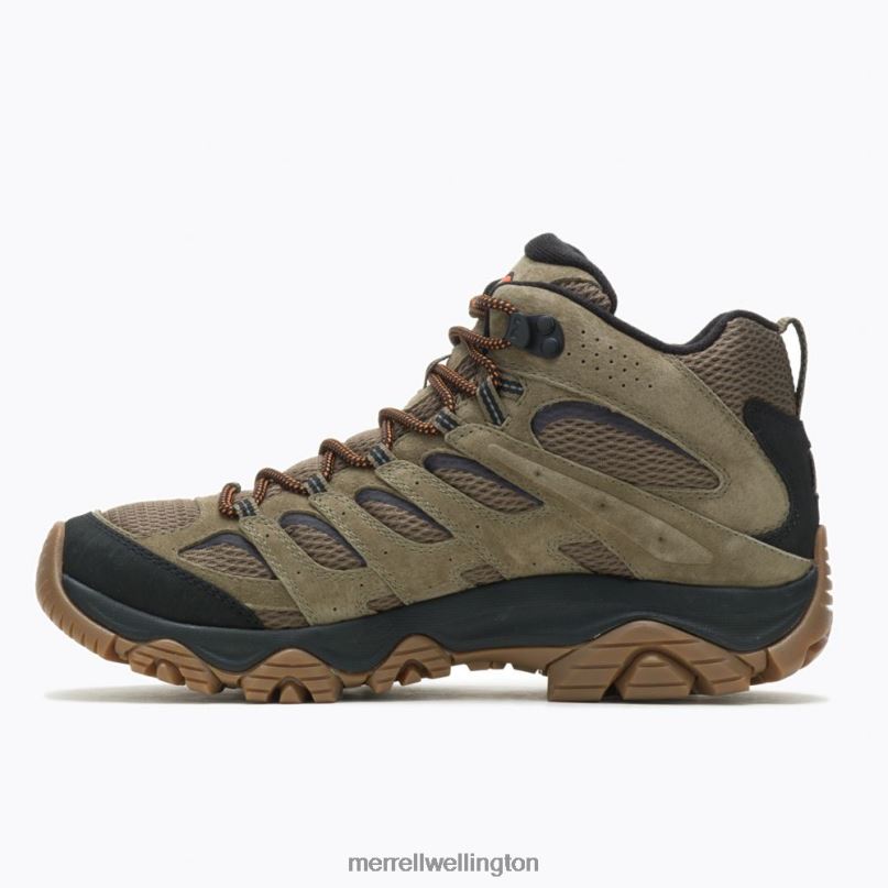 Moab 3 Mid Waterproof Wide Width (J036549W) Merrell Men 8VV6P218 Shoes Olive/Gum