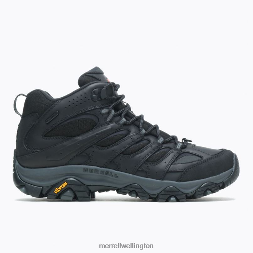 Moab 3 Thermo Mid Waterproof Wide Width (J036577W) Merrell Men 8VV6P628 Shoes Black - Click Image to Close