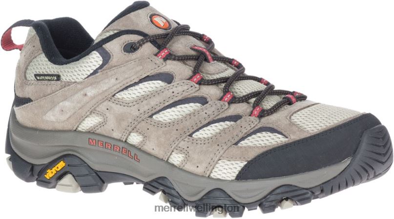 Moab 3 Waterproof Wide Width (J035851W) Merrell Men 8VV6P368 Shoes Dark Brown