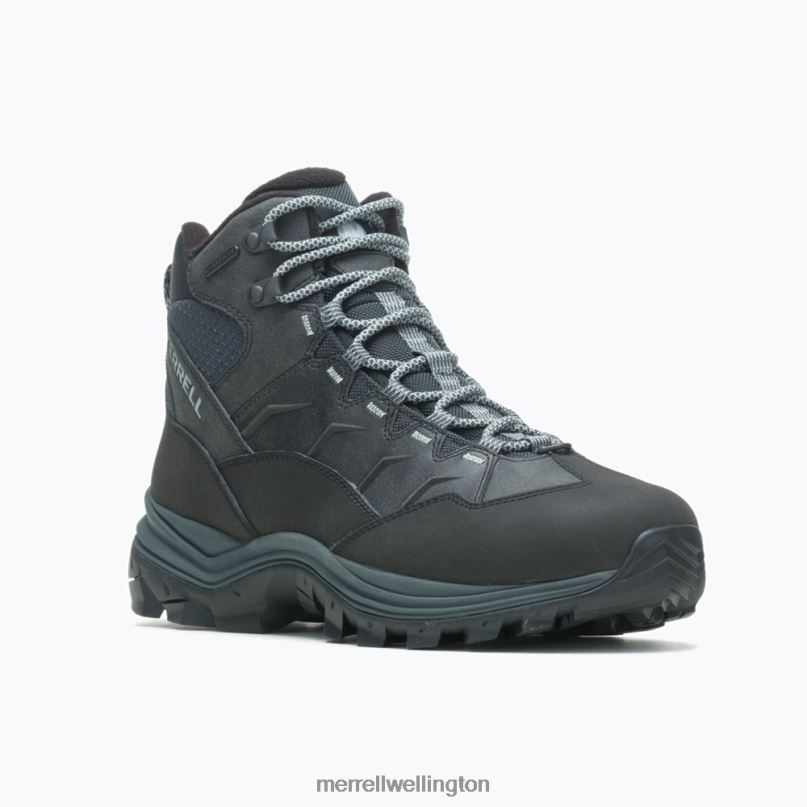 Thermo Chill Mid Waterproof Wide Width (J16467W) Merrell Men 8VV6P709 Shoes Black
