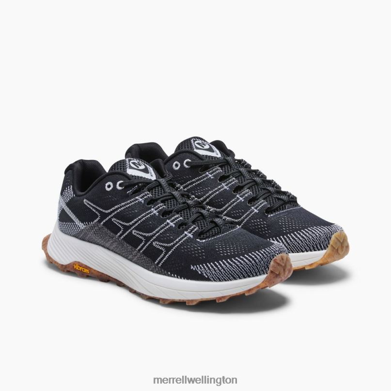Moab Flight Eco Dye Wide Width (J067011W) Merrell Men 8VV6P669 Shoes Black/White
