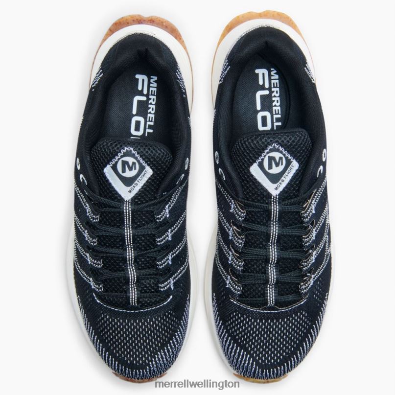 Moab Flight Eco Dye Wide Width (J067011W) Merrell Men 8VV6P669 Shoes Black/White