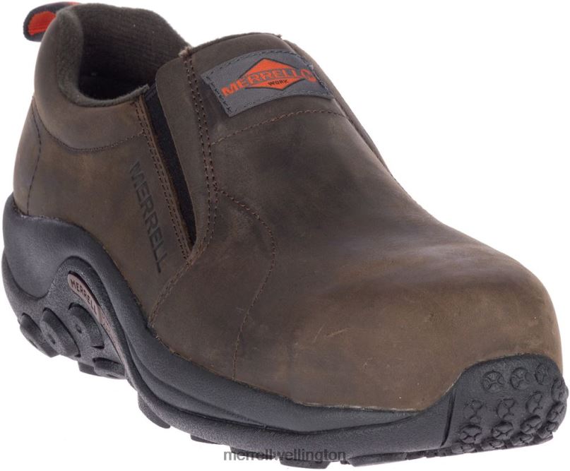 Jungle Moc Leather Comp Toe Work Shoe Wide Width (J099319W) Merrell Men 8VV6P487 Shoes Espresso
