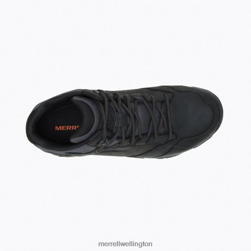 Moab Adventure Mid Waterproof Wide Width (J91815W) Merrell Men 8VV6P327 Shoes Black