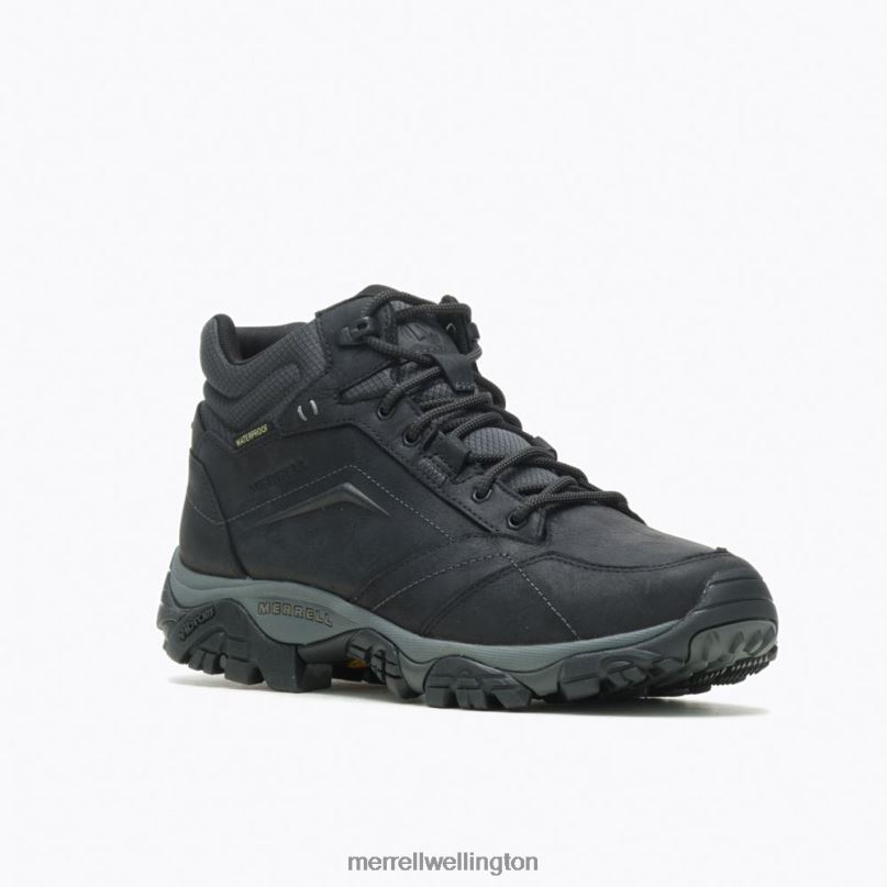 Moab Adventure Mid Waterproof Wide Width (J91815W) Merrell Men 8VV6P327 Shoes Black