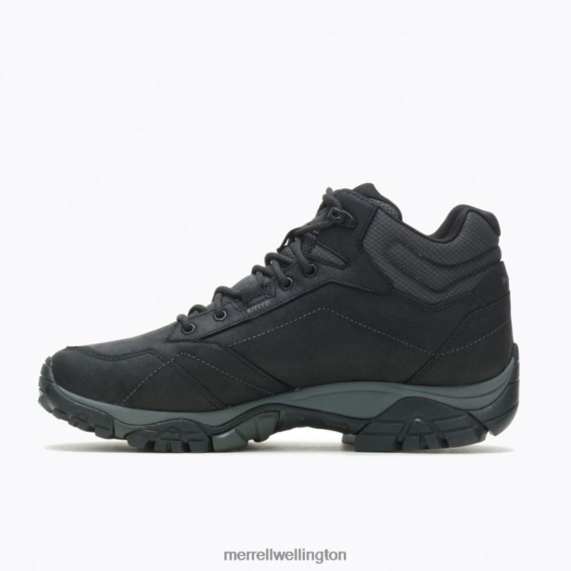 Moab Adventure Mid Waterproof Wide Width (J91815W) Merrell Men 8VV6P327 Shoes Black