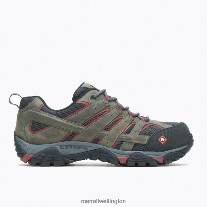 Moab Vertex Vent Comp Toe Work Shoe (J11121) Merrell Men 8VV6P370 Shoes Pewter - Click Image to Close