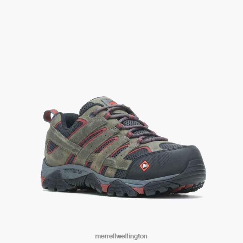 Moab Vertex Vent Comp Toe Work Shoe (J11121) Merrell Men 8VV6P370 Shoes Pewter