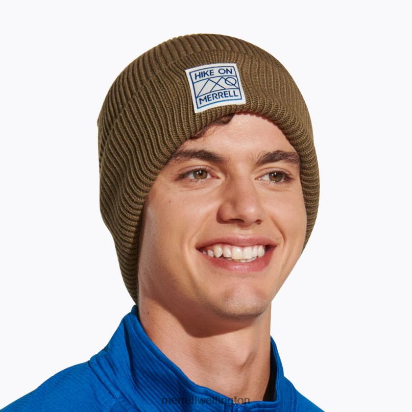 Hike On Patch Beanie (JAF26662-174) Merrell Unisex 8VV6P317 Accessories Martini Olive