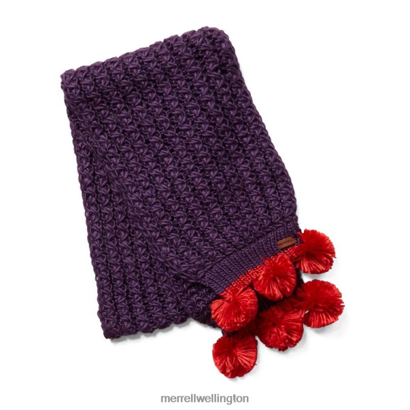Trailhead Pom Scarf (JAF26279-620) Merrell Unisex 8VV6P562 Accessories Burgandy/Lava