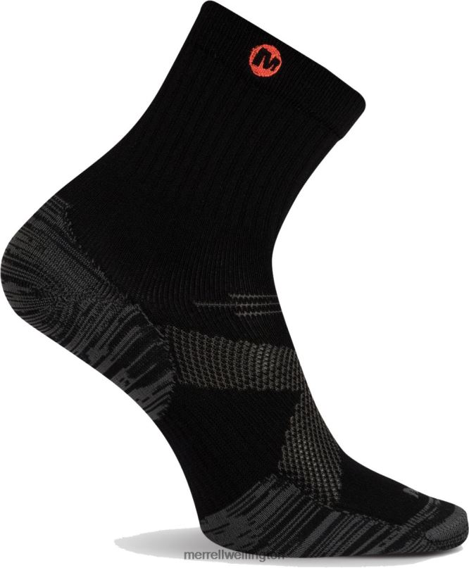 Bare Access Mid Crew Sock (JSS25926-010) Merrell Unisex 8VV6P756 Accessories Black