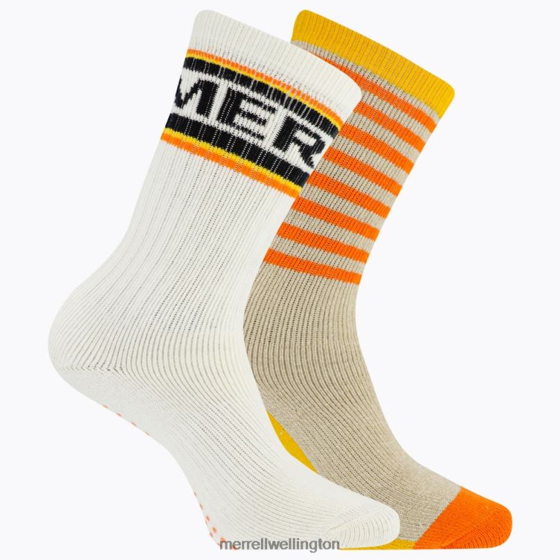 Brushed Crew Sock 2 Pack (JSF26900-800) Merrell Unisex 8VV6P1470 Accessories Orange