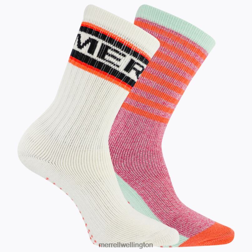 Brushed Crew Sock 2 Pack (JSF26900-805) Merrell Unisex 8VV6P1469 Accessories Coral