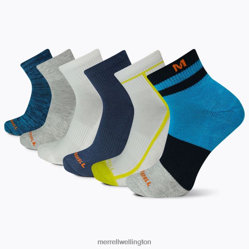 Cushion Quarter 6 Pack (JSS27019-431) Merrell Unisex 8VV6P222 Accessories Blue Assorted