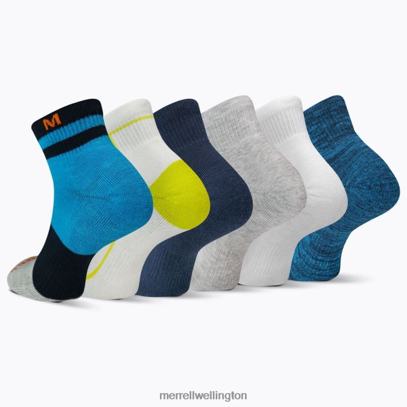 Cushion Quarter 6 Pack (JSS27019-431) Merrell Unisex 8VV6P222 Accessories Blue Assorted