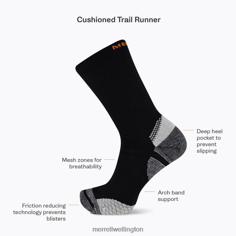 Cushion Trail Runner Tab Sock (JSS27023-401) Merrell Unisex 8VV6P418 Accessories Blue Multi