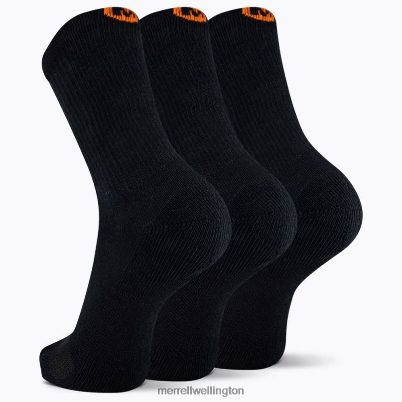 Cushioned Cotton Crew Sock 3 Pack (JSF26607-011) Merrell Unisex 8VV6P213 Accessories Black