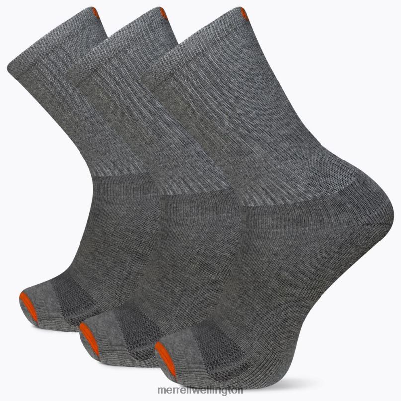 Cushioned Cotton Crew Sock (JSS26595-020) Merrell Unisex 8VV6P216 Accessories Grey Heather