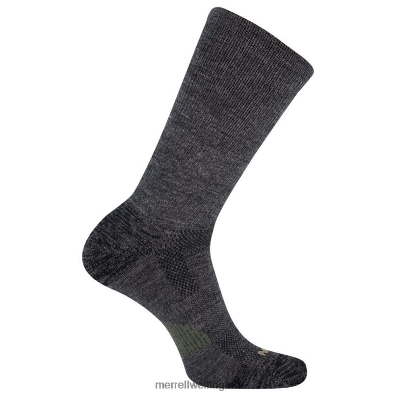 Lightweight Hiker Crew Sock (JSF26191-011) Merrell Unisex 8VV6P778 Accessories Charcoal Heather