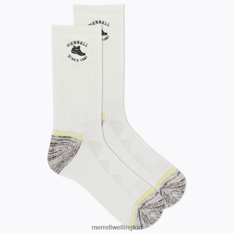 Moab Hiking Crew Sock (JSF26892-100) Merrell Unisex 8VV6P297 Accessories White