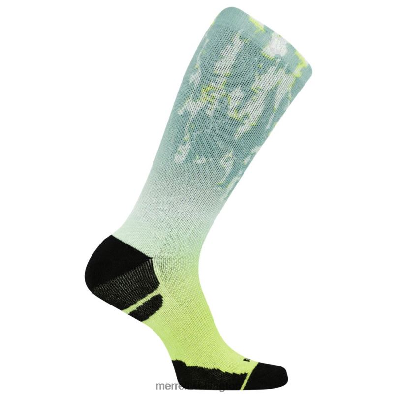 Reflective Print Performance Crew Sock (JSF26509-440) Merrell Unisex 8VV6P521 Accessories Aqua Ombre