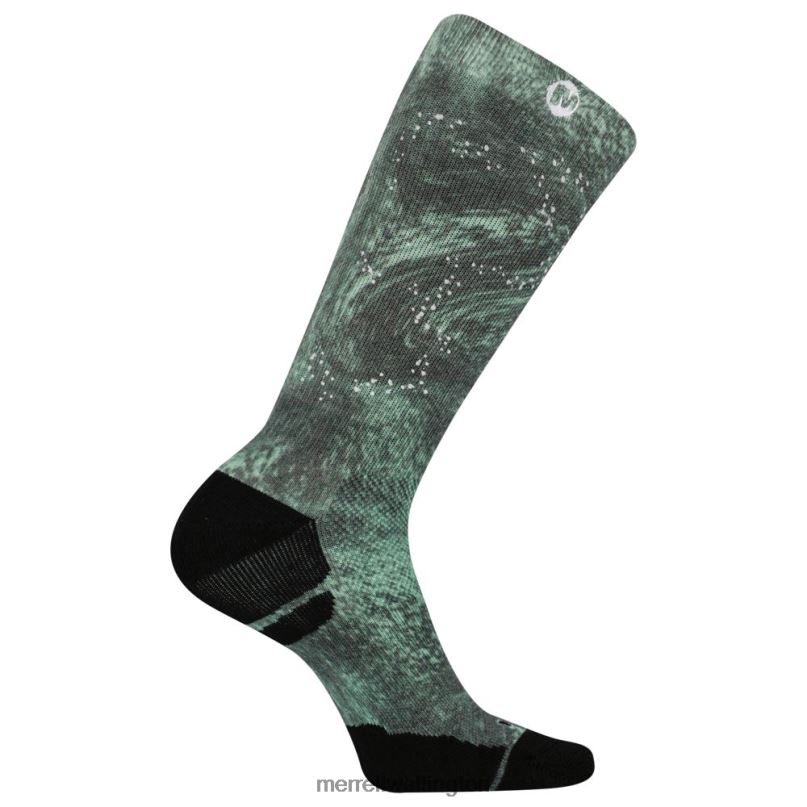 Reflective Print Performance Crew Sock (JSF26515-440) Merrell Unisex 8VV6P520 Accessories Aqua Marble