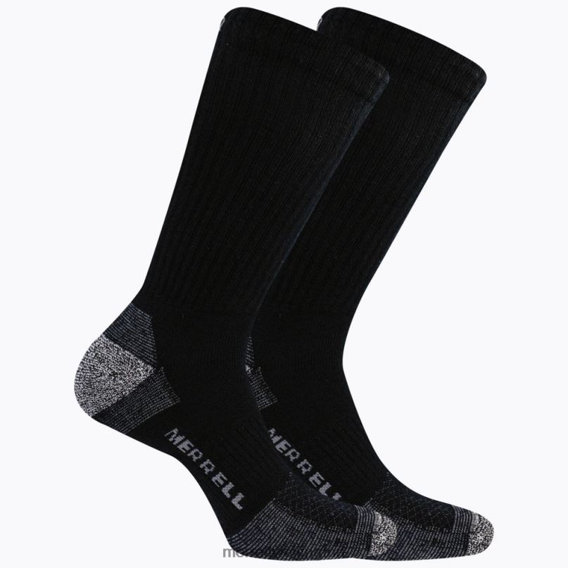 Rugged Steel Toe Crew Sock 2 Pack (JSS26717-010) Merrell Unisex 8VV6P314 Accessories Black