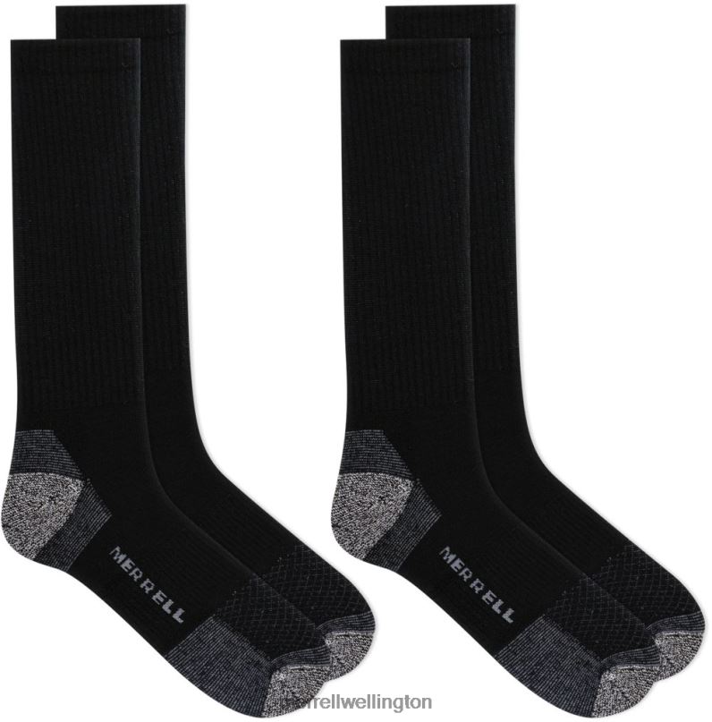 Rugged Steel Toe Crew Sock 2 Pack (JSS26717-010) Merrell Unisex 8VV6P314 Accessories Black