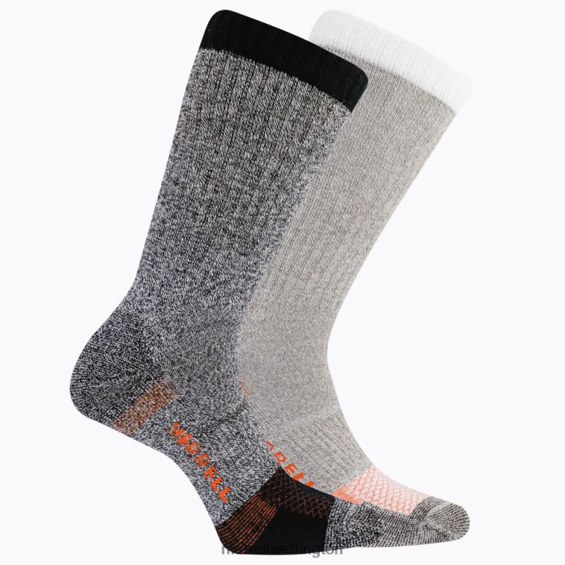 Rugged Steel Toe Crew Sock 2 Pack (JSS26717-012) Merrell Unisex 8VV6P316 Accessories Charcoal Asst.