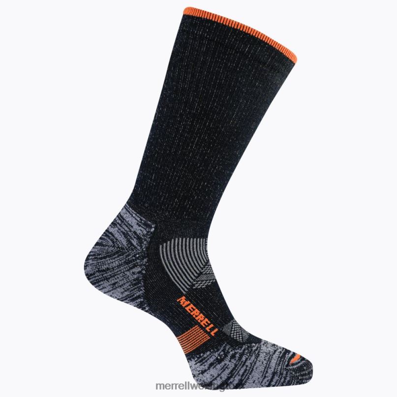 Thermal Trail Run Crew Sock (JSF26899-010) Merrell Unisex 8VV6P485 Accessories Black