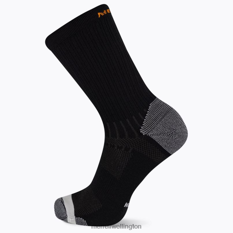 Trail Runner Light Crew Sock (JSS27021-010) Merrell Unisex 8VV6P469 Accessories Black - Click Image to Close