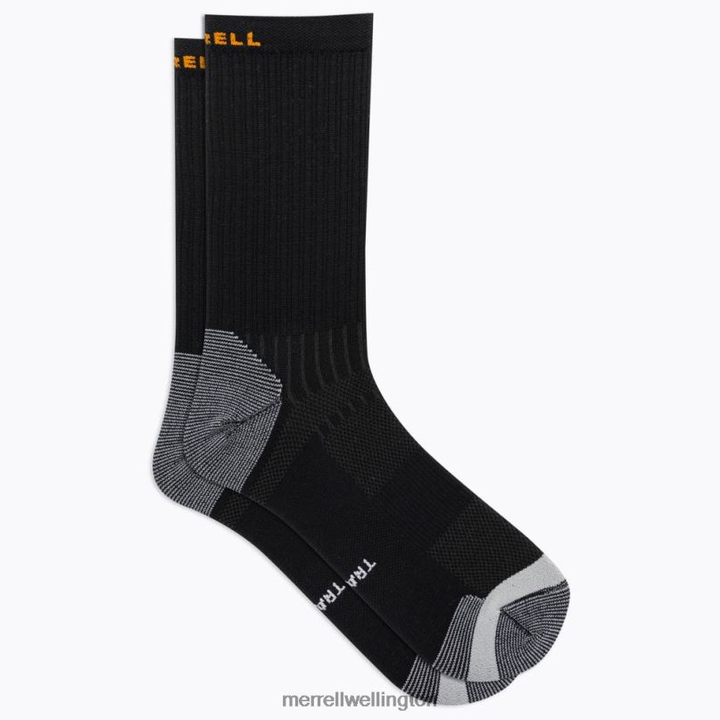 Trail Runner Light Crew Sock (JSS27021-010) Merrell Unisex 8VV6P469 Accessories Black