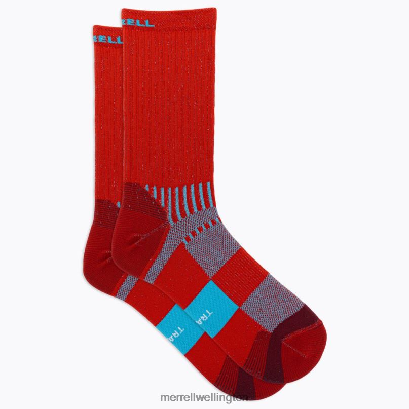 Trail Runner Light Crew Sock (JSS27021-600) Merrell Unisex 8VV6P470 Accessories Red