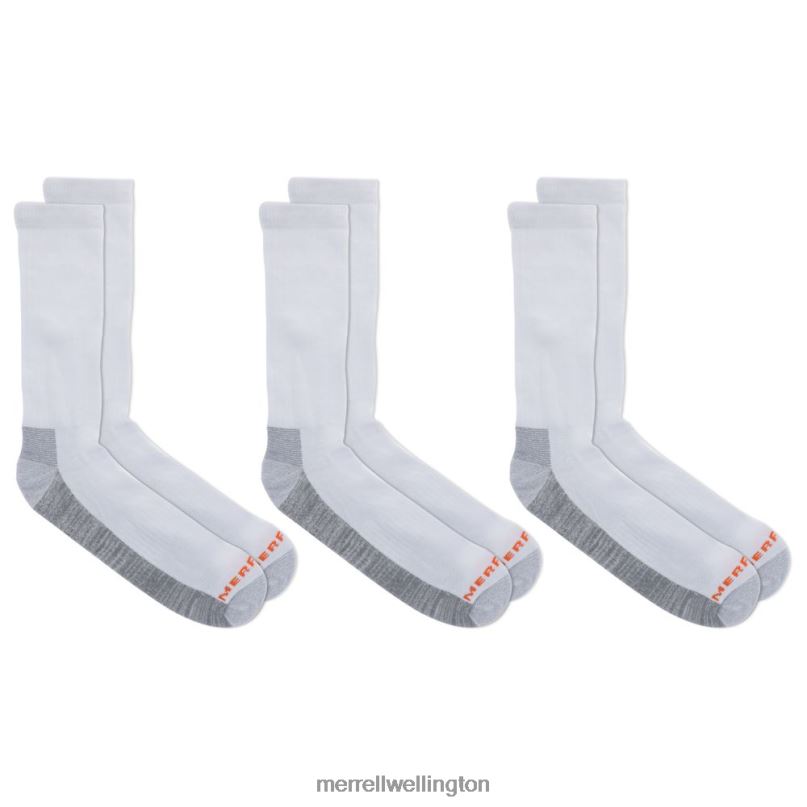 Work Crew Sock 6 Pack (JSS26719-100) Merrell Unisex 8VV6P265 Accessories White