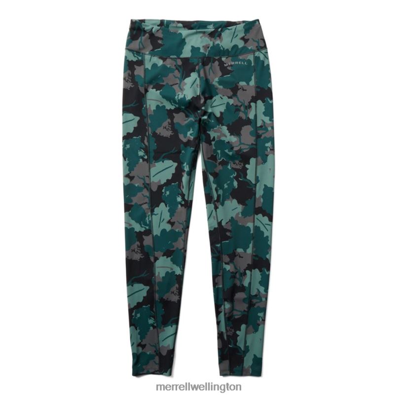 Trail Running Legging (JWF26560-330) Merrell Women 8VV6P1194 Clothes Sea Moss Leaf Print