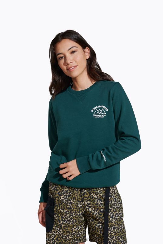 Good Natured Fleece Crew Neck (JWF26633-325) Merrell Women 8VV6P1231 Clothes Sea Moss