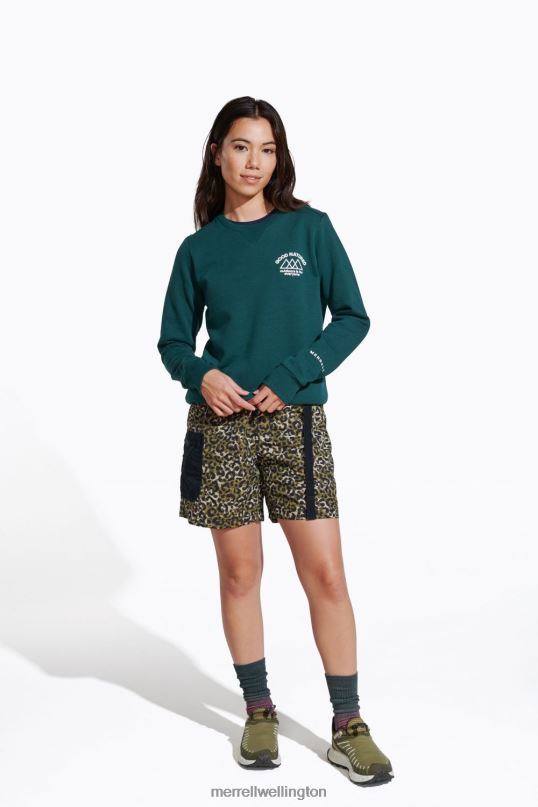 Good Natured Fleece Crew Neck (JWF26633-325) Merrell Women 8VV6P1231 Clothes Sea Moss
