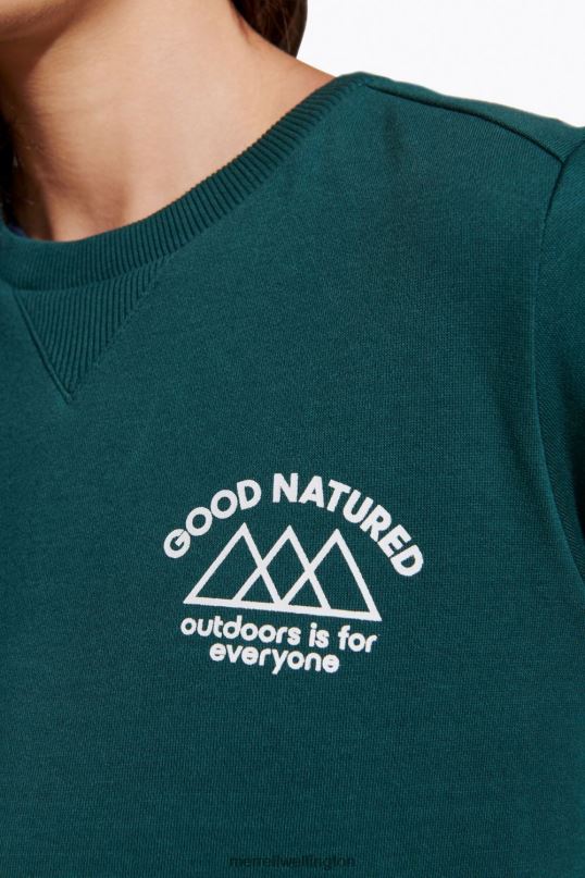 Good Natured Fleece Crew Neck (JWF26633-325) Merrell Women 8VV6P1231 Clothes Sea Moss