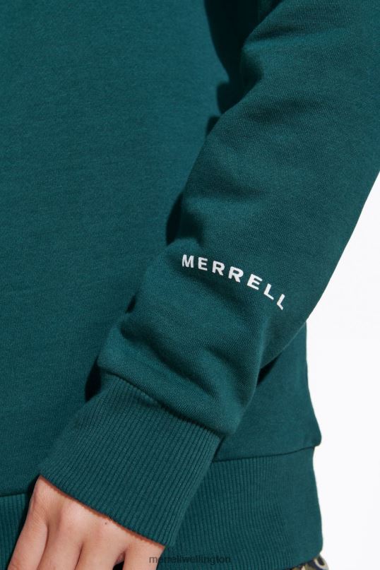 Good Natured Fleece Crew Neck (JWF26633-325) Merrell Women 8VV6P1231 Clothes Sea Moss