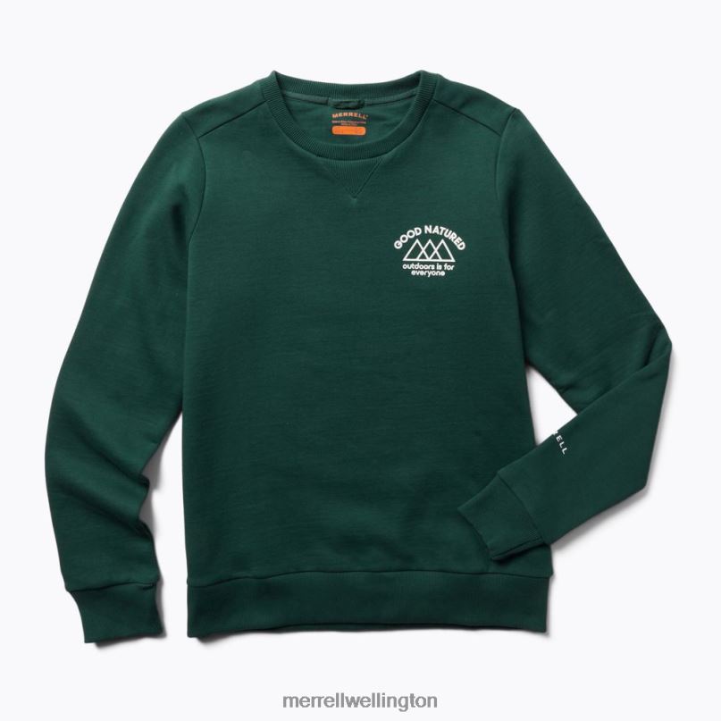 Good Natured Fleece Crew Neck (JWF26633-325) Merrell Women 8VV6P1231 Clothes Sea Moss