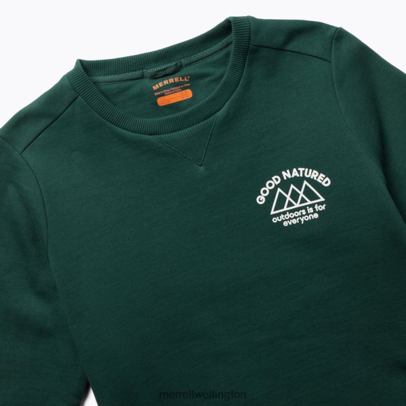 Good Natured Fleece Crew Neck (JWF26633-325) Merrell Women 8VV6P1231 Clothes Sea Moss